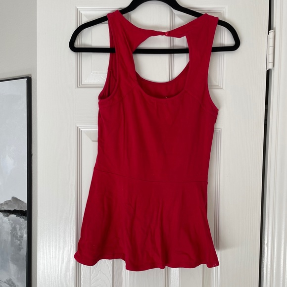 Red peplum top - Picture 2 of 2